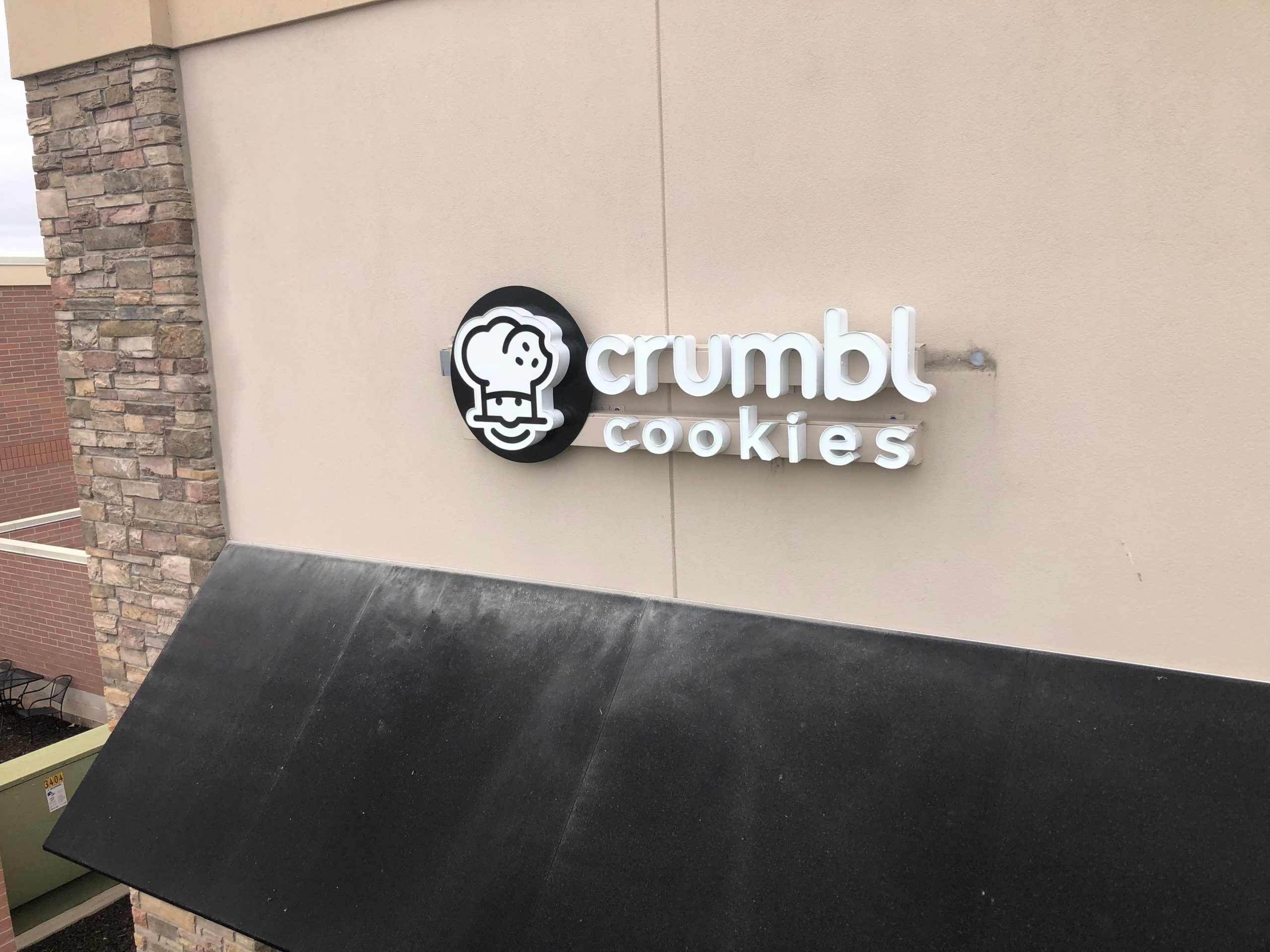 Crumbl Cookies storefront sign designed by SignScapes