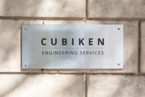 Cubiken acrylic sign made by SignScapes in MI