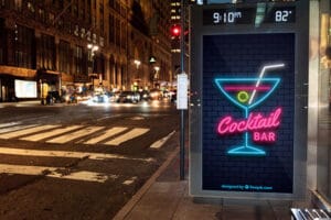 Lighted custom sign for bar made by SignScapes in Michigan