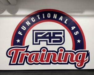 Wall graphics of training logo made by SignScapes in Detroit