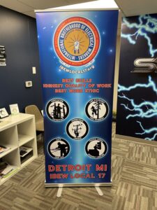 Trade show banner printed in local Detroit, MI