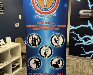 Trade show banner printed in local Detroit, MI
