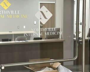 Window graphics of Northville Internal Medicine installed by SignScapes in Detroit, MI
